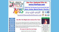 Desktop Screenshot of friscoschoolofmusic.com