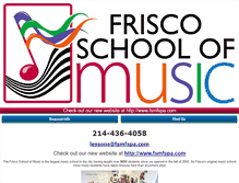 Tablet Screenshot of friscoschoolofmusic.com